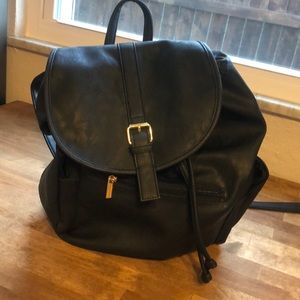 No Boundaries black faux leather back pack